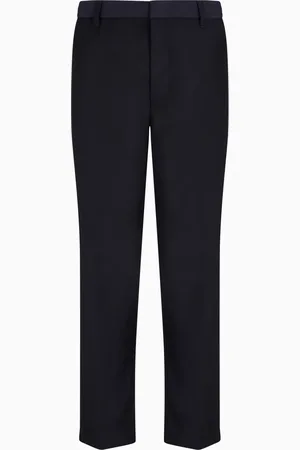 Armani Exchange Pressed-crease straight-leg trousers