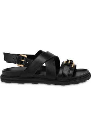 Moschino Buckled leather sandals