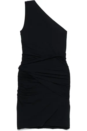 Patou Draped one-shoulder mini dress
