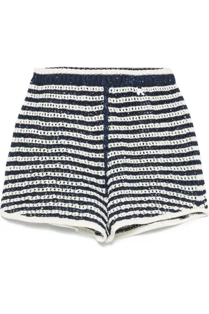 Palm Angels Striped knit shorts