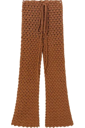 ERMANNO SCERVINO Crochet-knit cotton trousers