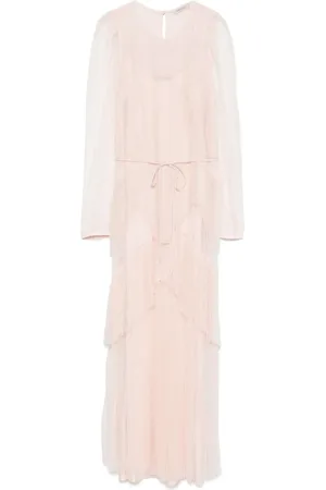 Twin-Set Pleated tulle maxi dress