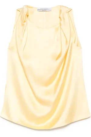Another Tomorrow Twist-shoulder top