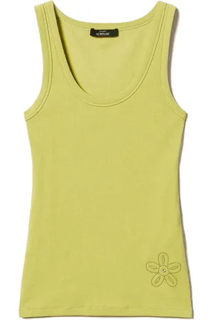 Twin-Set Rhinestone-embellished ribbed tank top