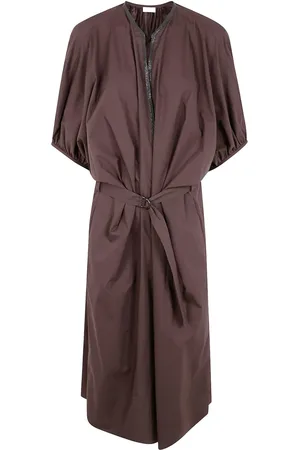 Brunello Cucinelli Crystal-embellished midi dress