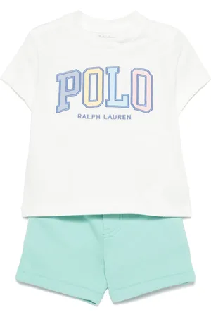 Ralph Lauren Logo-embroidered shorts set