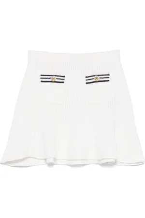 Self-Portrait Textured knitted mini skirt