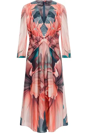 Alberta Ferretti Floral-print silk dress