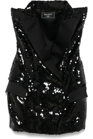 Balmain Sequinned tailored mini dress