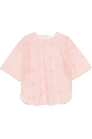 GENNY Floral-embroidered T-shirt