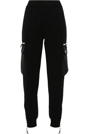 Moose Knuckles Mixmedia logo-plaque joggers