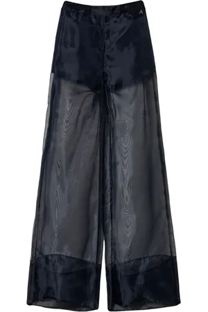 Twin-Set Wide-leg organza trousers