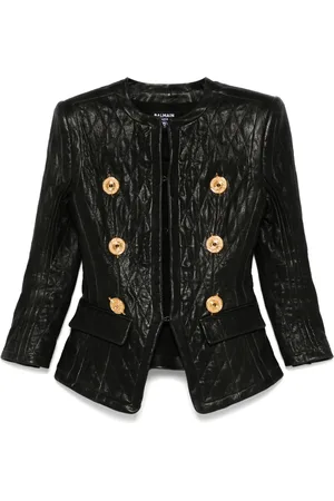 Balmain Quilted leather jacket
