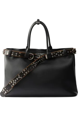 Prada Buckle leather tote bag