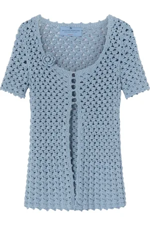 ERMANNO SCERVINO Crochet-knit cotton cardigan