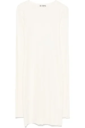 ÉTERNE Long-sleeve crew-neck mini dress