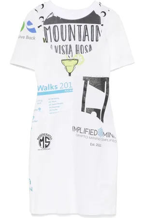 Marine Serre Graphic T-shirt mini dress