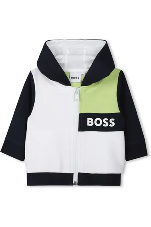 HUGO BOSS Logo-print hooded cardigan