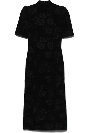 ROTATE Jacquard midi dress