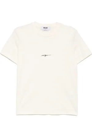 Msgm Logo-embroidered T-shirt