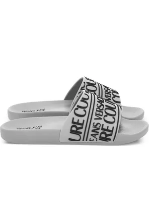 VERSACE Rubberised-logo slides
