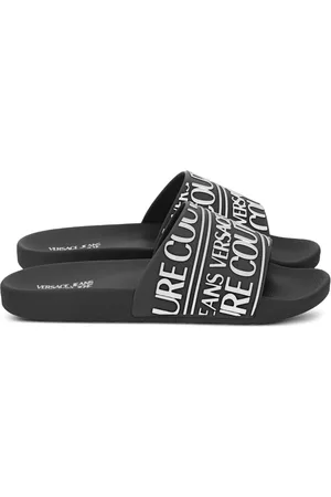 VERSACE Rubberised-logo slides