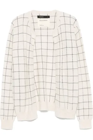Frenckenberger Windowpane-pattern cardigan