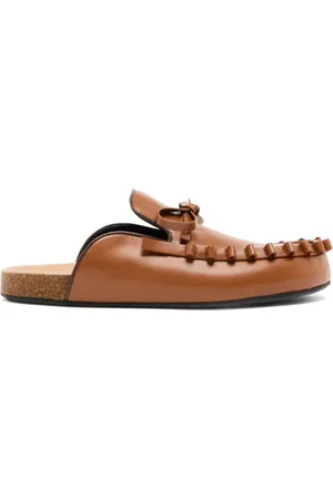 J.W.Anderson Ruffle leather loafer mules