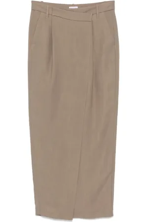 Brunello Cucinelli Asymmetric midi skirt