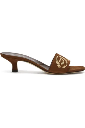 ERMANNO SCERVINO 40mm floral-embroidered sandals
