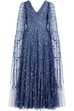 Needle & Thread Sequin-embellished gown