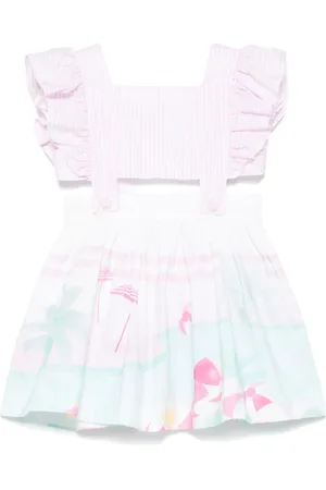 Lapin House Beach-print dress