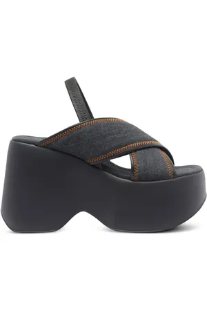 vic matiè 100mm denim sandals