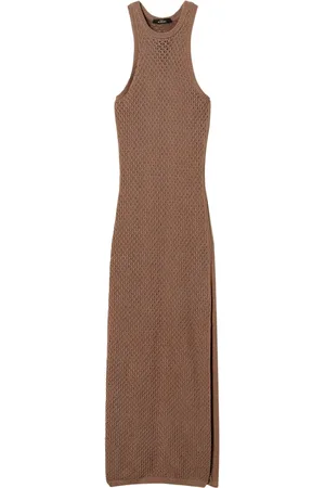 Twin-Set Ribbed midi dress