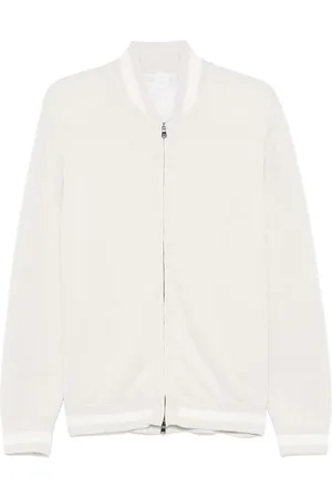 ELEVENTY Baseball-collar cardigan