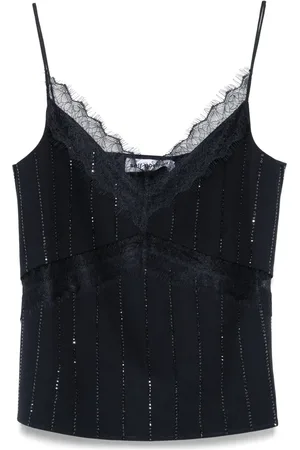 Self-Portrait Rhinestone-embellished top