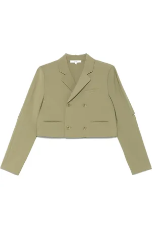 tibi Double-breasted cropped blazer