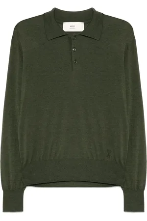 Ami Fine-knit polo shirt