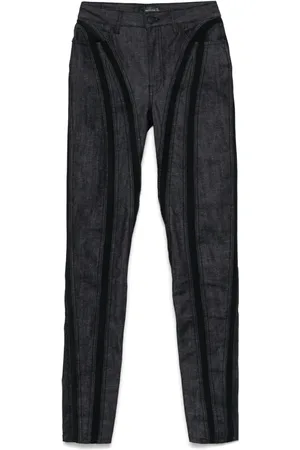 MUGLER Mesh-panel skinny jeans