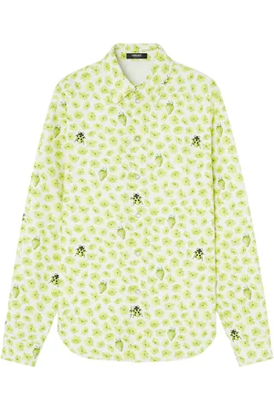 VERSACE Strawberry Garden denim shirt