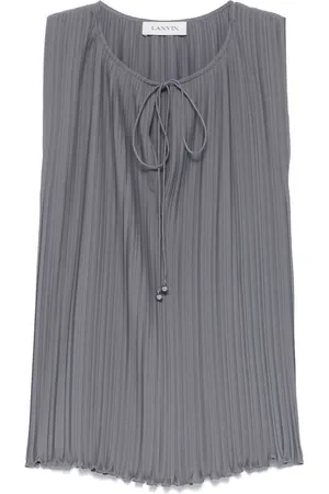 Lanvin Pliss??-effect blouse