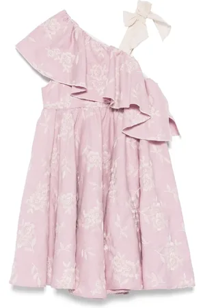 LA STUPENDERIA Floral-embroidered dress