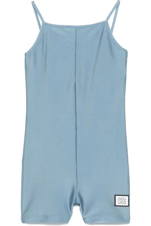 DOUUOD KIDS Logo-patch playsuit