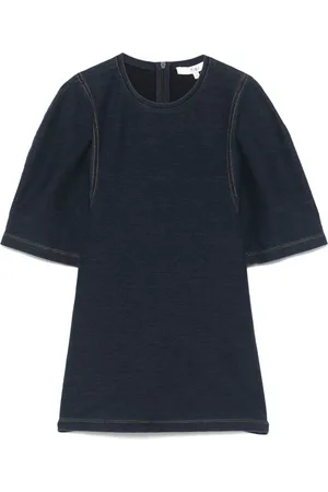 tibi Denim shrunken T-shirt