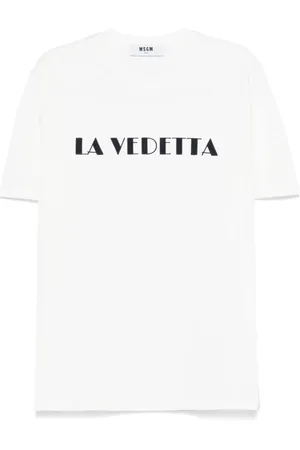 Msgm Slogan-embroidered T-shirt
