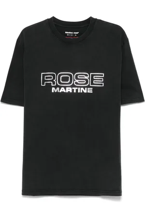 MARTINE ROSE Metallic-logo T-shirt