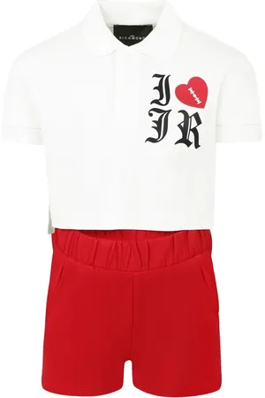John Richmond Logo-print shirt and shorts set