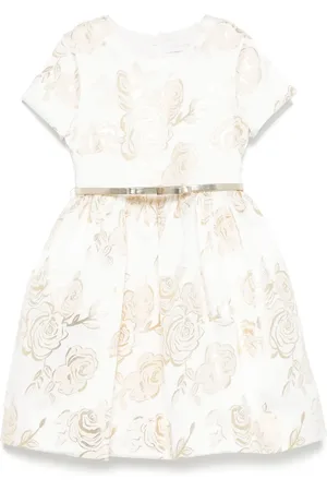 MONNALISA Floral-jacquard dress
