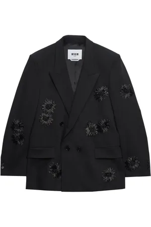 Msgm Floral-appliqu?? blazer