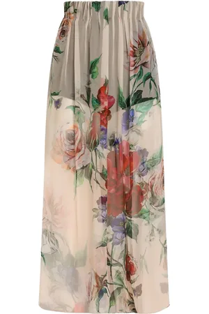 Dolce & Gabbana Floral-print midi skirt